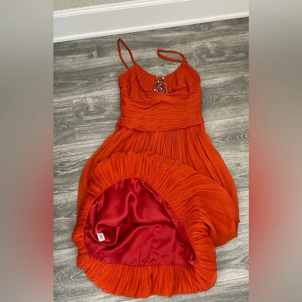 BCBG MaxAzria Silk Cocktail Special Occasion Dress Size 6 - Picture 8 of 16